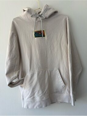 Gotcha Hoodie Mens M Beige Logo Surf Skate Pullover Streetwear